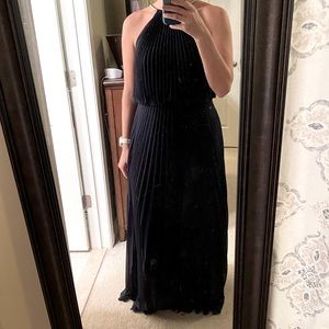 Simple dark blue maxi dress